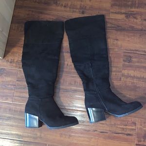 Brash Knee High Black Boots